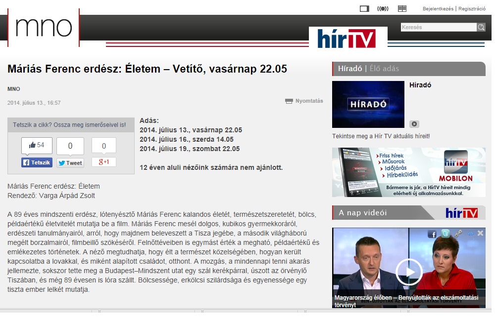 HírTV Programban